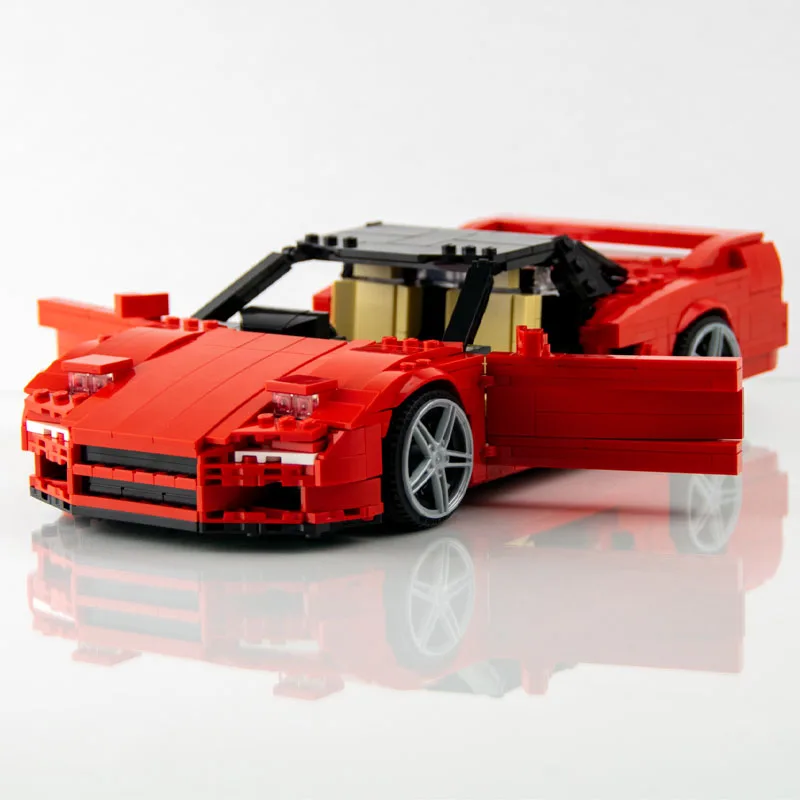 MOC-93304 Nsx 1990 Supercar Assemblage Splitsing Bouwsteenmodel • 1266 Onderdelen Bouwstenen Kids Verjaardag Custom Speelgoed Cadeau