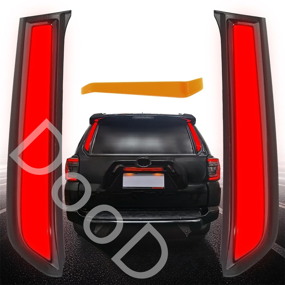 

Задние высокие дополнительные стоп-сигналы подходят для Toyota 4runner 2010-2024 гг., задние стойки, светодиодные задние фонари
