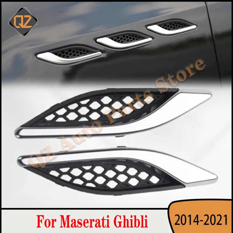 

3PCS For Maserati Ghibli 2014-2021 Car Front Side Grille Air Intake Fender Vents Grill Auto Accessories 670029939 670029940