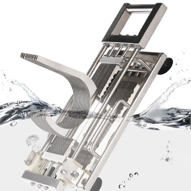 핸드 푸시 4mm 베이컨 오이 감자 과일 절단 슬라이싱 기계 스테인레스 스틸 야채 블레이드 슬라이서 커터