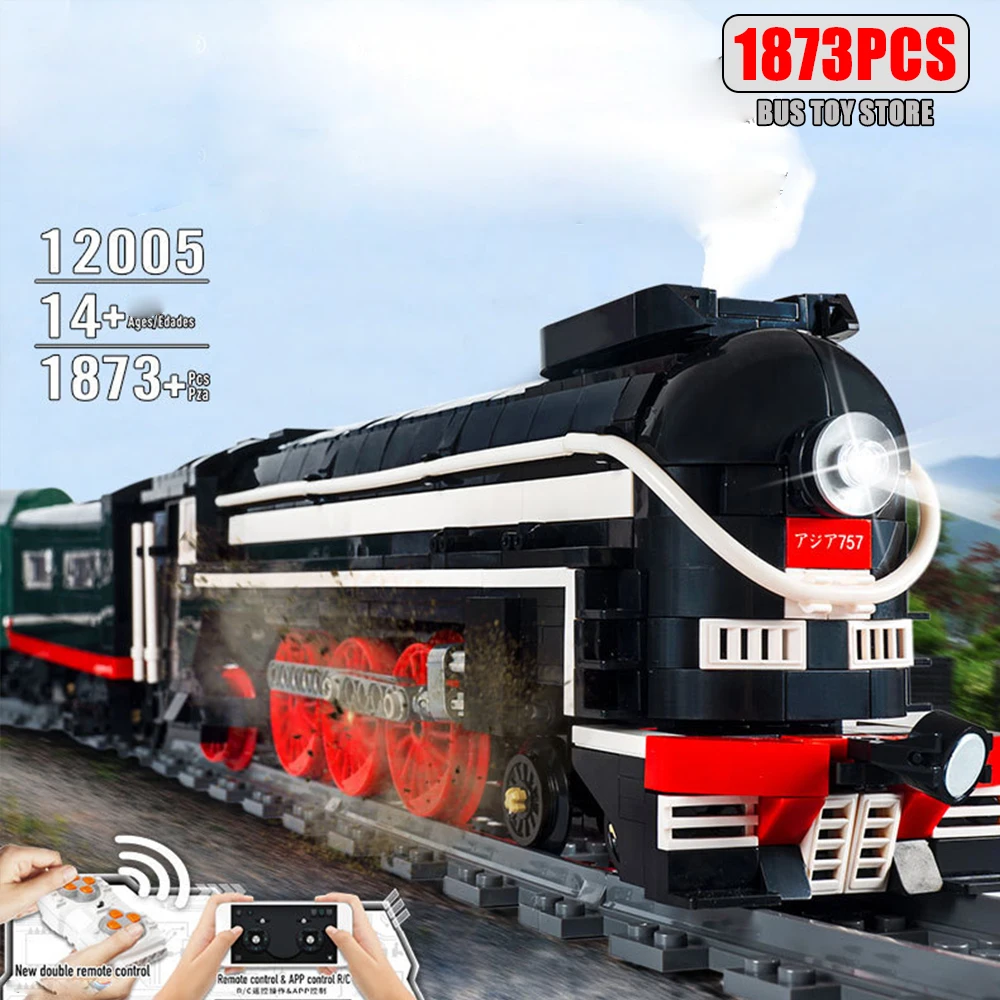 Schimmel Koning SL7 Azië Express Trein Model Moc Bouwstenen Baksteen Technische Gemotoriseerde Assemblage Kinderen Speelgoed Kerstcadeau 12005