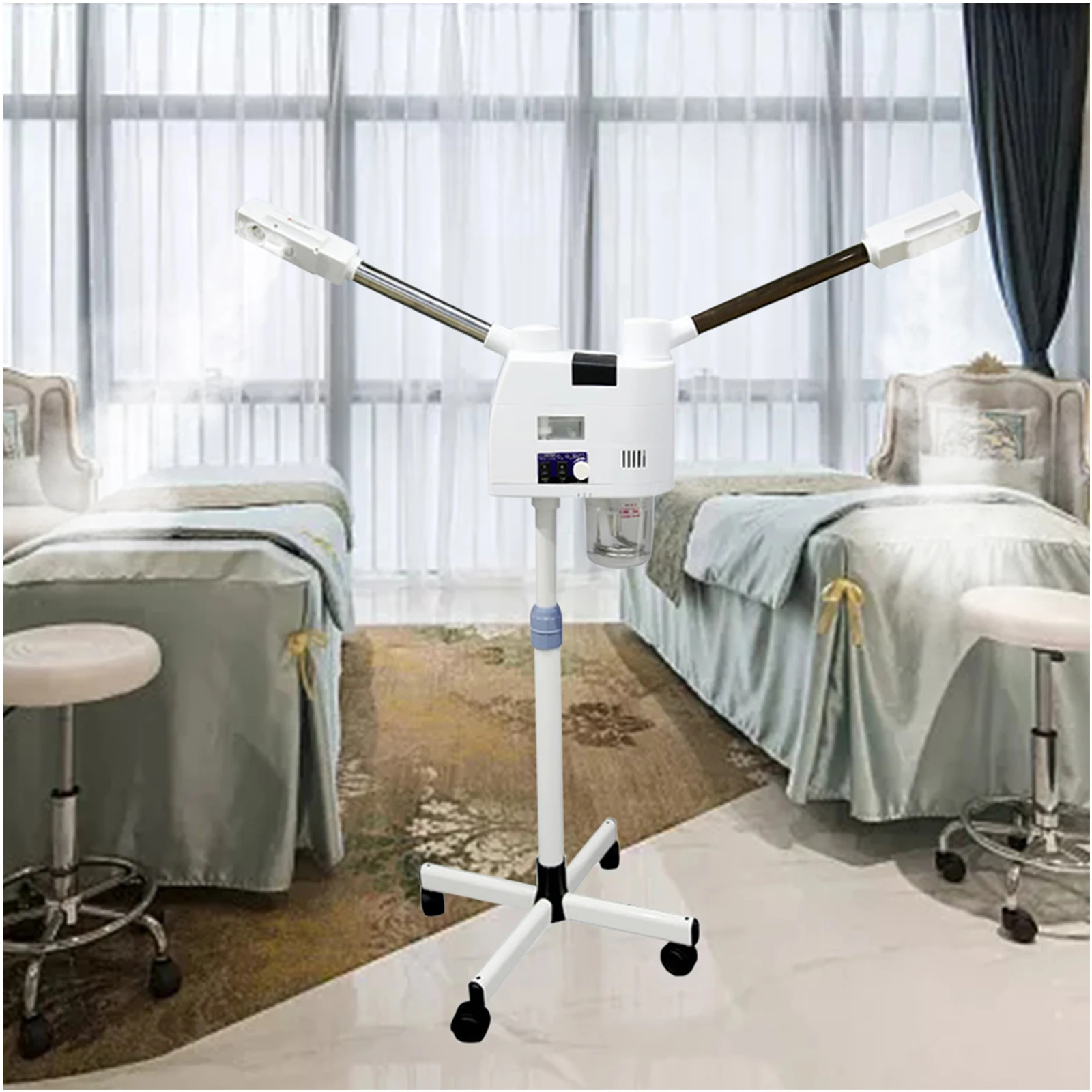 Vapozone-vaporizador de ozono 2 en 1, máquina de vapor, Sauna facial, doble tubo, pulverizador frío y caliente