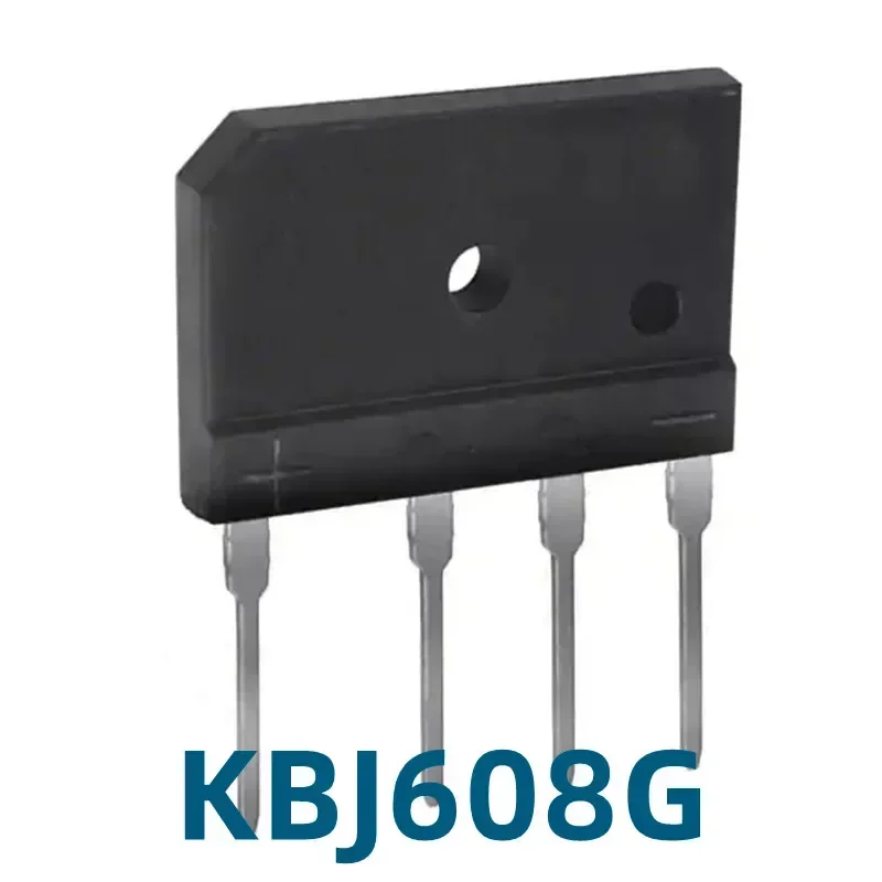 1PCS KBJ608G Direct Inserted SIP-4 608G 6A/800V Bridge Rectifier Flat Bridge Stack New Original