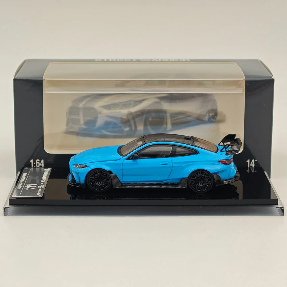 

SW 1:64 M4 G82 Sports Model Blue Limited 499 Diecast Model Car Collection Auto Toys Gift