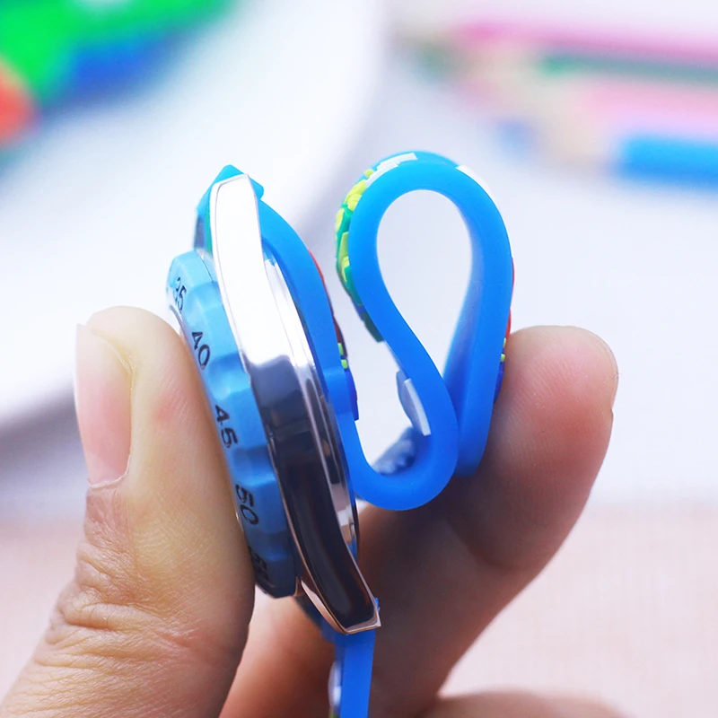 Relojes de pulsera con correa de silicona para niños, niñas y niños pequeños, dibujos animados geniales, avión, helicóptero, estudiantes, tiempo de