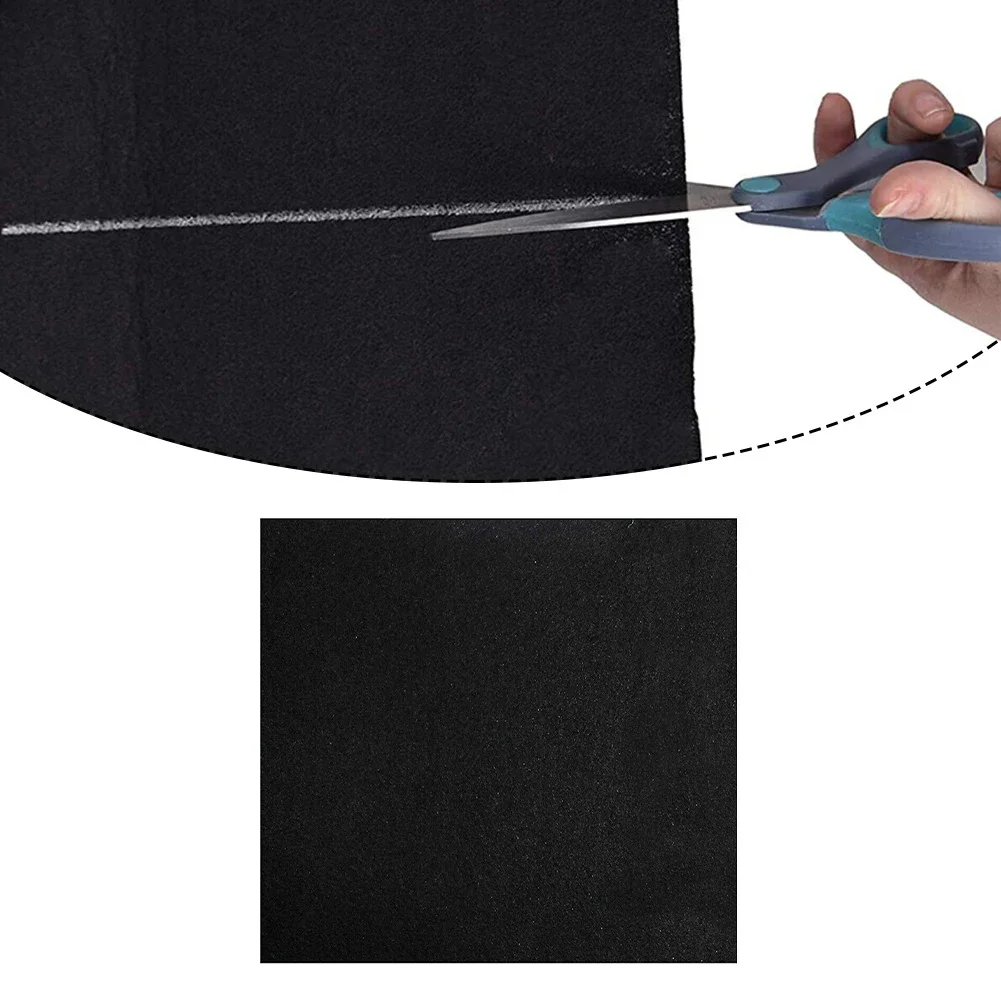 Black Range Hood Filter Air Quality Filter Odour Control Filter Easy To Cut Efficient Filtration Grease Collection