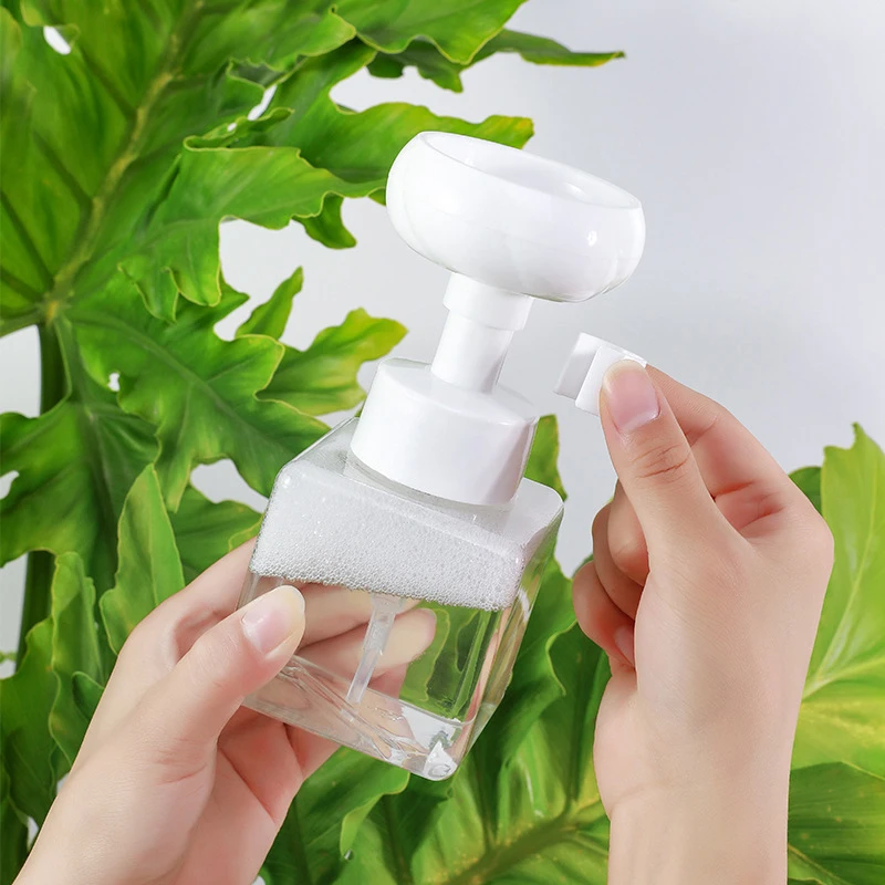 Flower Soap Dispenser Foam Pump Bottle Kitchen Plastic Refillable Containers For Cosmetic Facial Cleanser Shampoo Shower