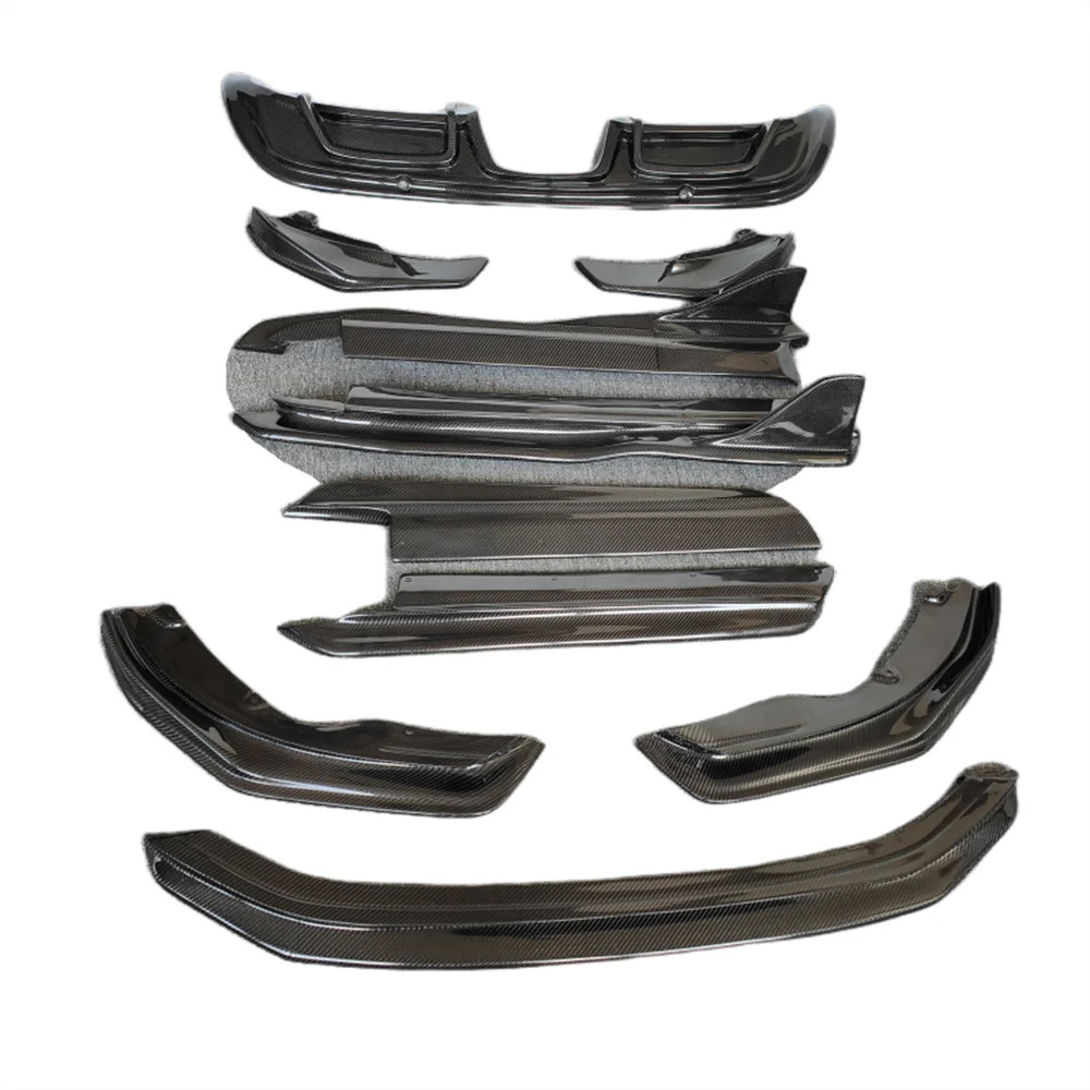 

Used for Porsche 718 Cayman Boxster Carbon Fiber A-style Front Lip Side Skirt and Rear Diffuser Body Kit