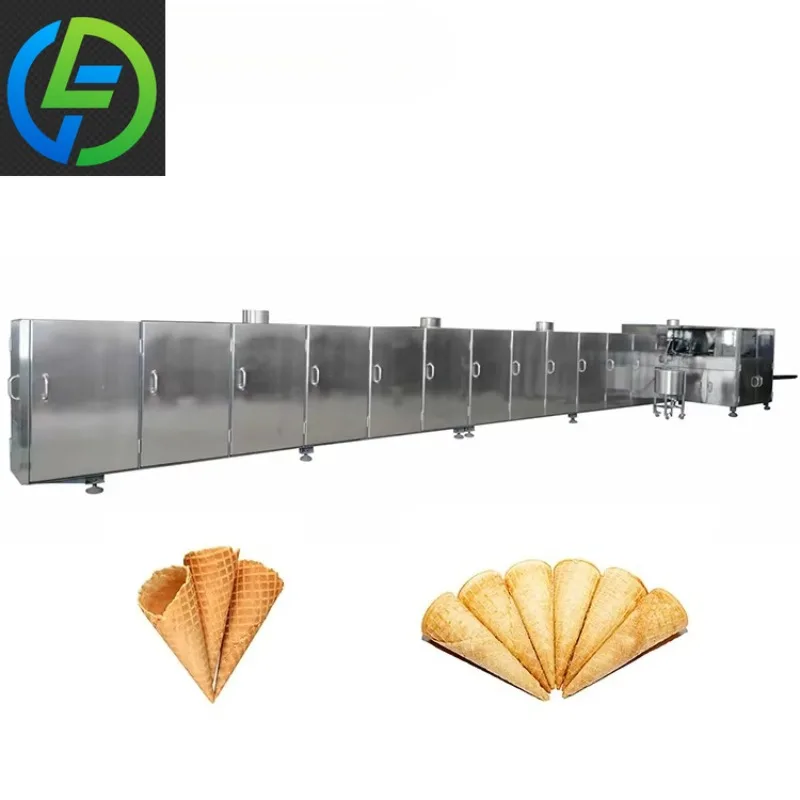 2025 Customized Automatic Ice Cream Cone Machine Different Type Wafer Biscuit Maker Commercial Sugar Cone Production Equipment