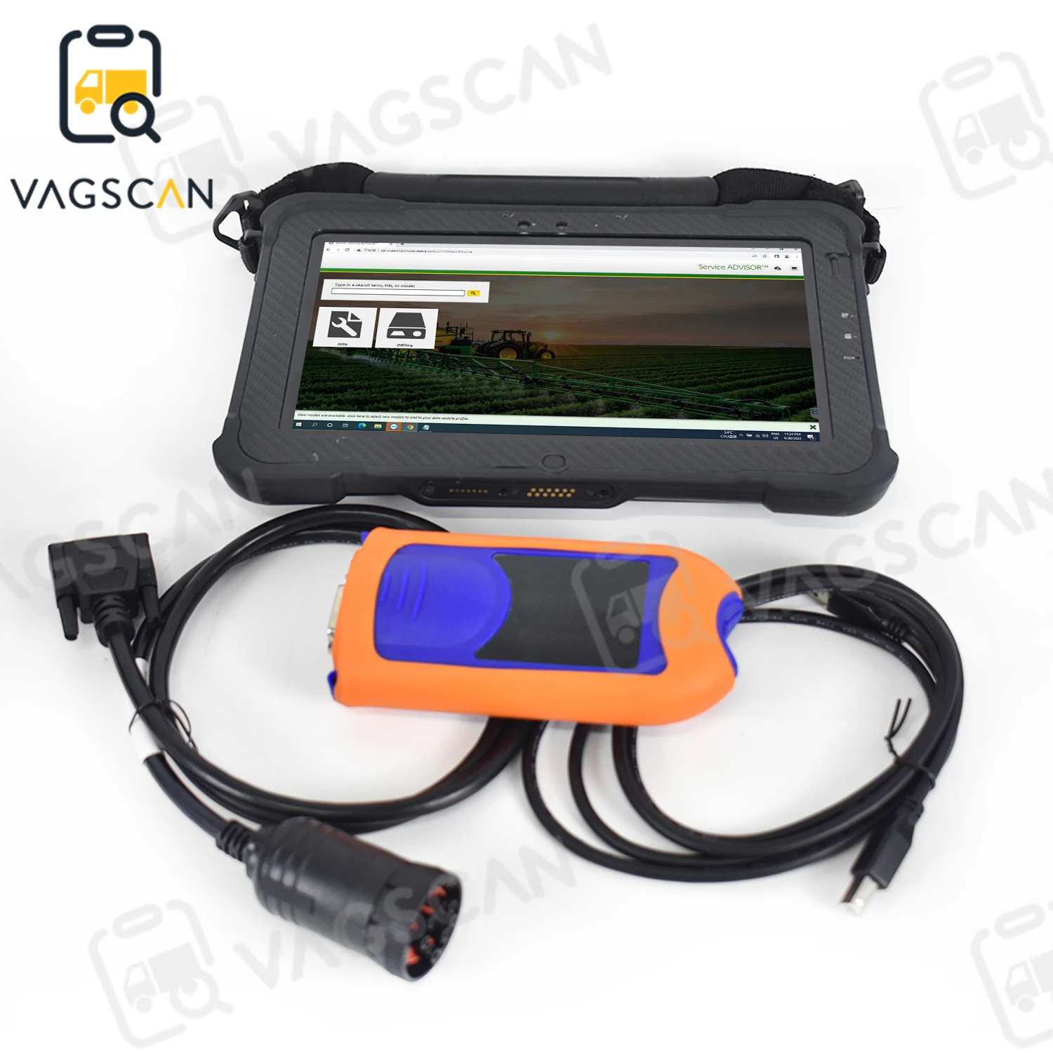 For EDL V2 Diagnostic tool Electronic Data Link service interface Truck Kit JD V2 Driver diagnostic scanner tool Xplore Tablet