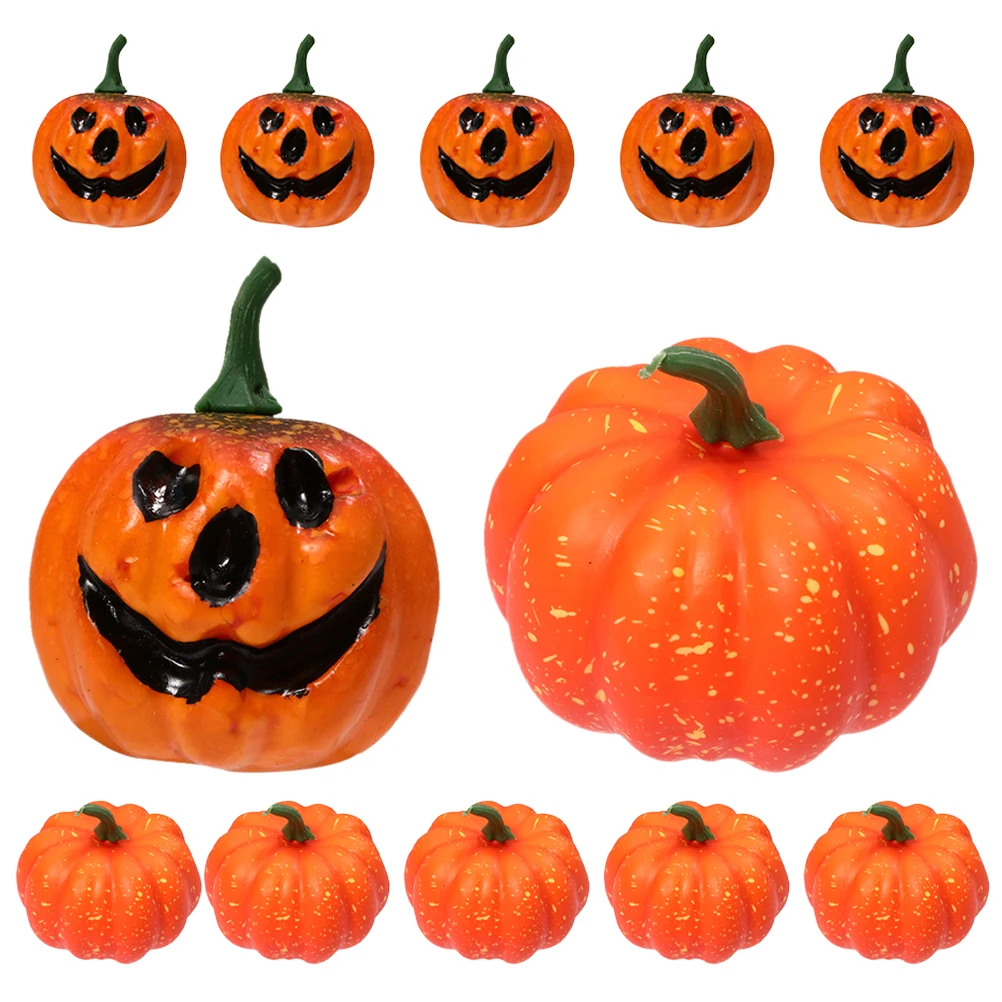 

12pcs Simulation Pumpkin Ornaments Fall Decorations Foam Halloween Artificial Pumpkins Lightweight Reusable Foams Material Easy