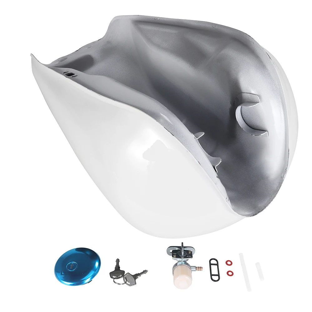 4 Colors 9L 2.4 Gal Iron Motorcycle Gas Fuel Tank Retro Vintage with Oil Tank Cap Cover For Suzuki GN125 GN250