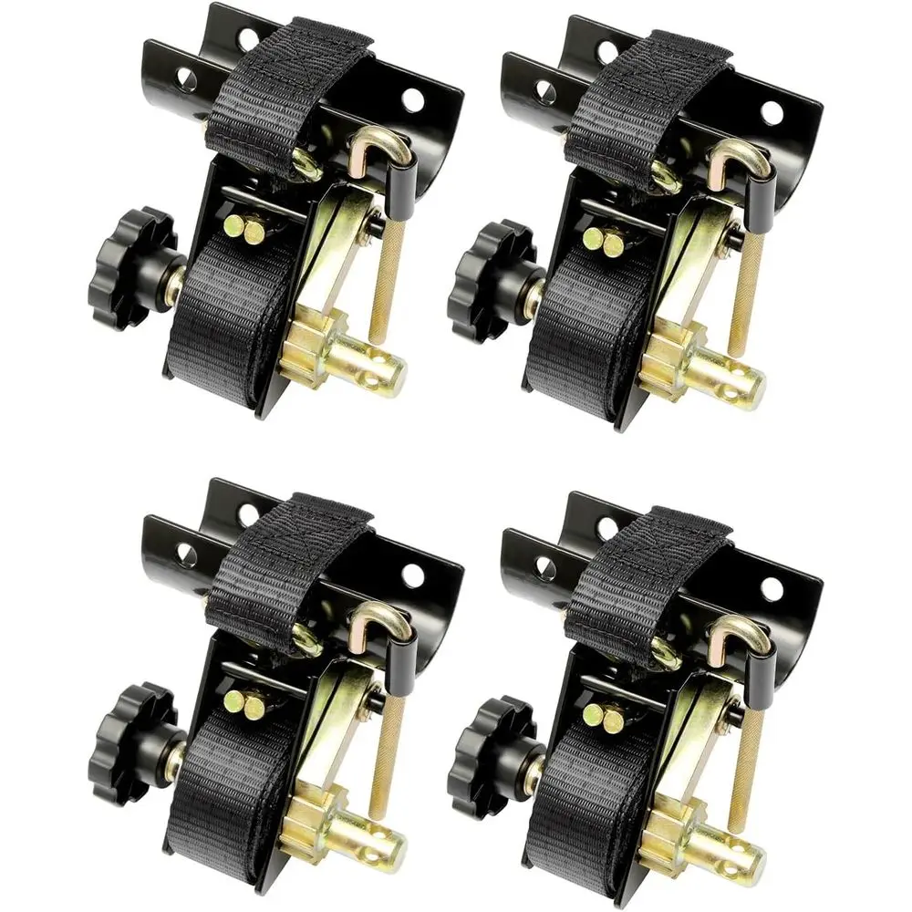 

Ремни для крепления лестниц, с крюками W/J-Hook (4 шт.), для крепления на черную круглую трубу 2 дюйма, шириной 1,5 дюйма, длиной 7,5 футов, черные ремни с храповым механизмом для крепления лестниц, нагрузка до 500 фунтов.