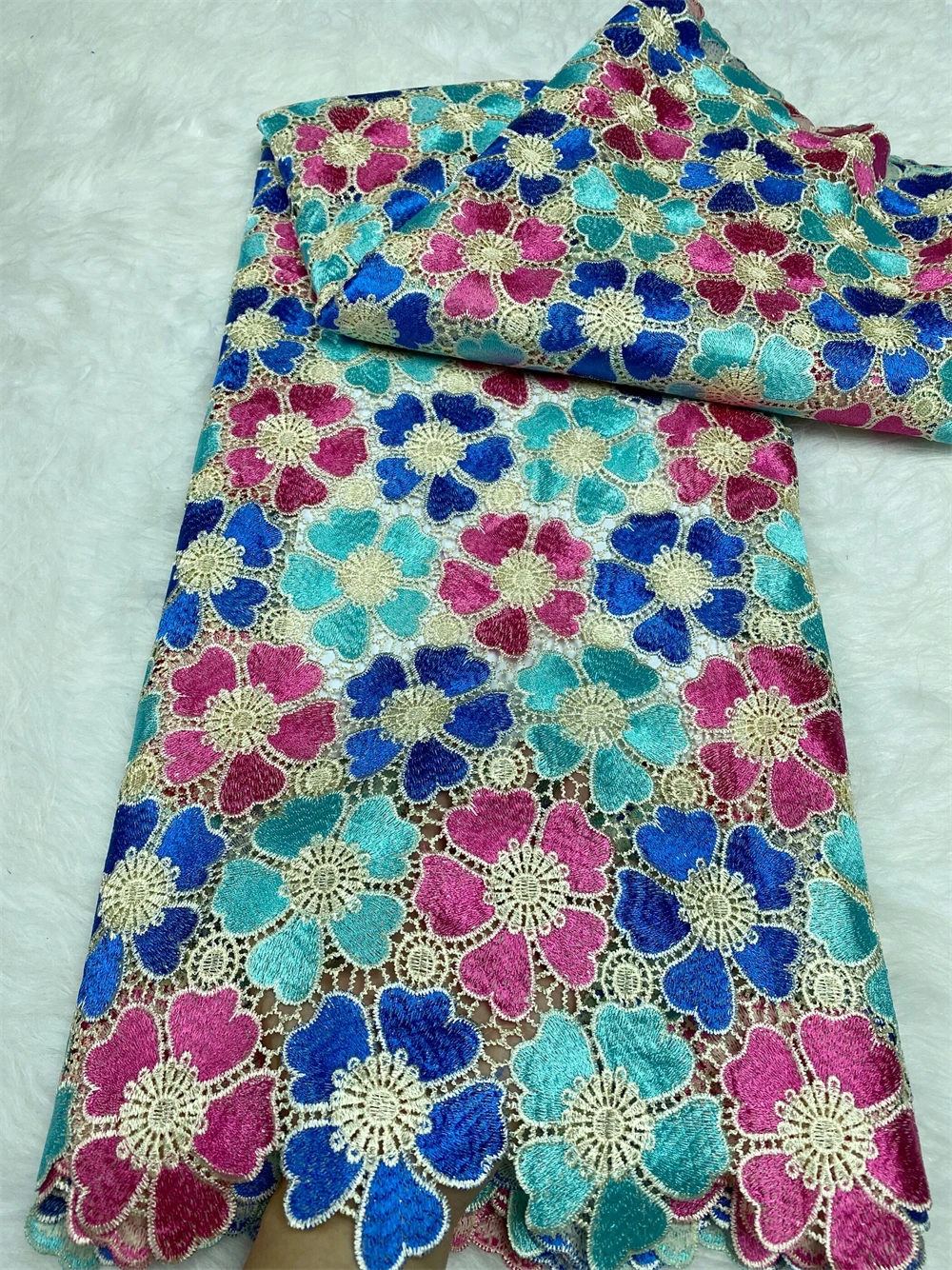 

Тюлевая кружевная ткань с чистой вышивкой для вечеринки, дамасское платье, высокое качество, африканская, нигерийская мода, свадьба JH0729, 5 ярдов, 2025 г.