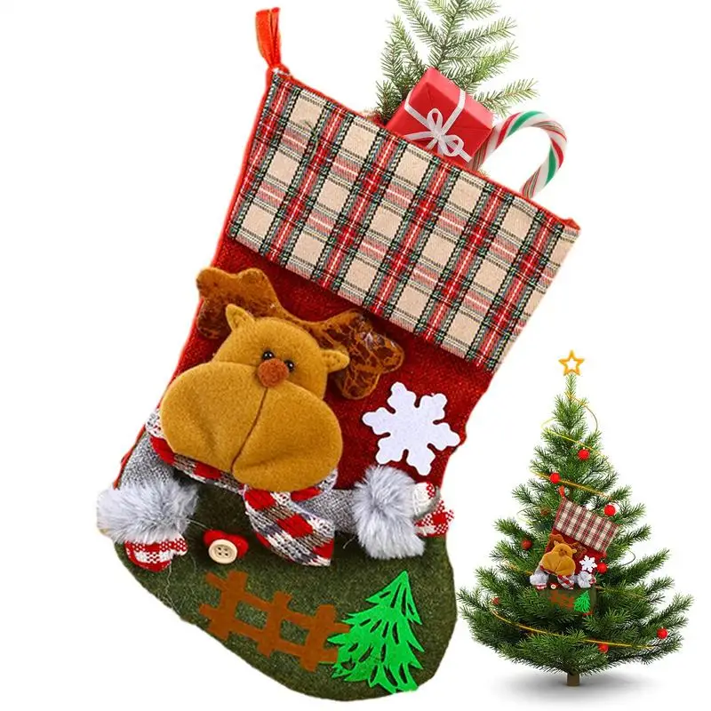 Family Christmas Stockings Festive Family Stockings For Christmas Funny Christmas Decoration Large Capacity Family Stockings