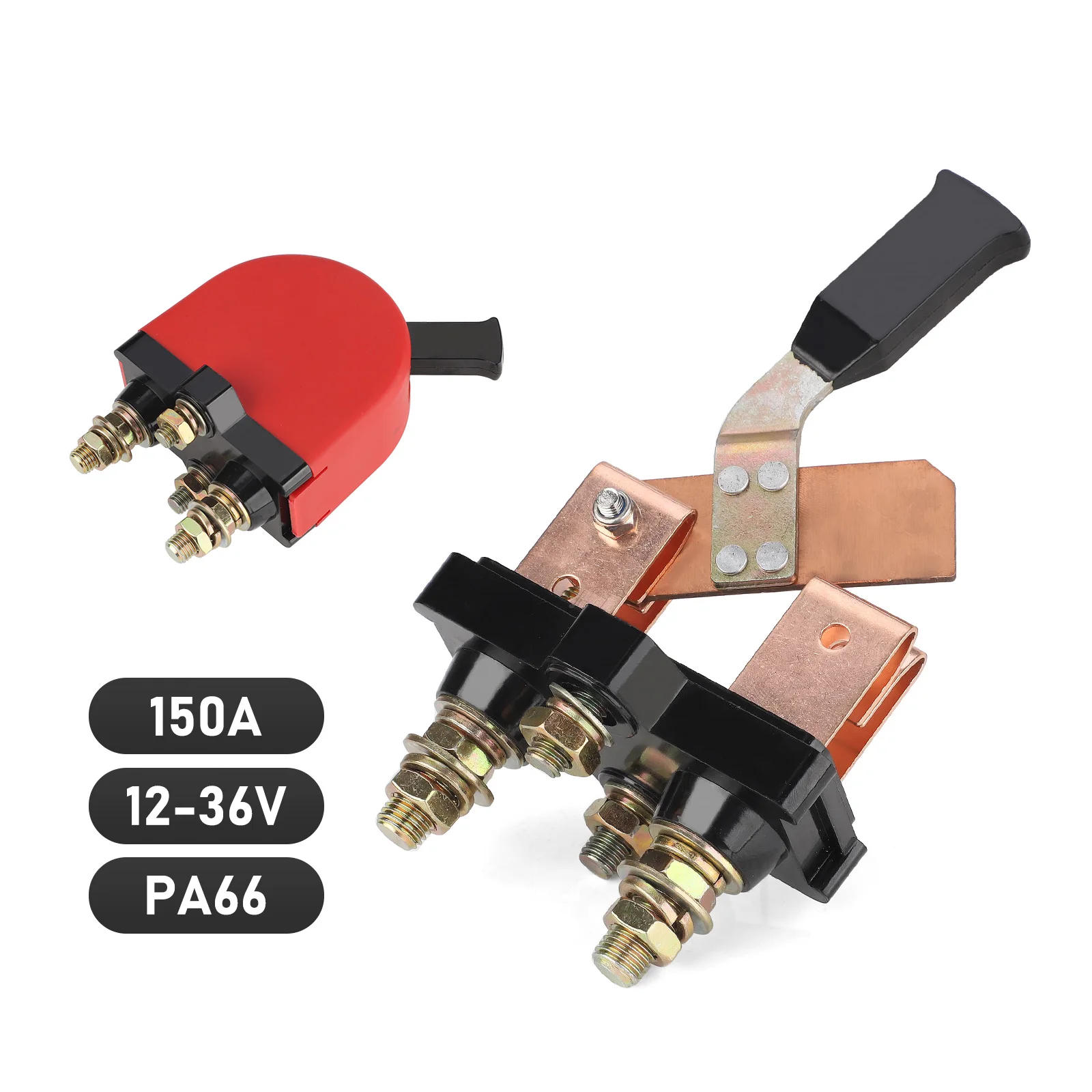 Knife Blade Battery Disconnect Switch 150A 12-36V Negative Vertical Isolator Power Cutoff Switch for Car RV Marine Boat Truck