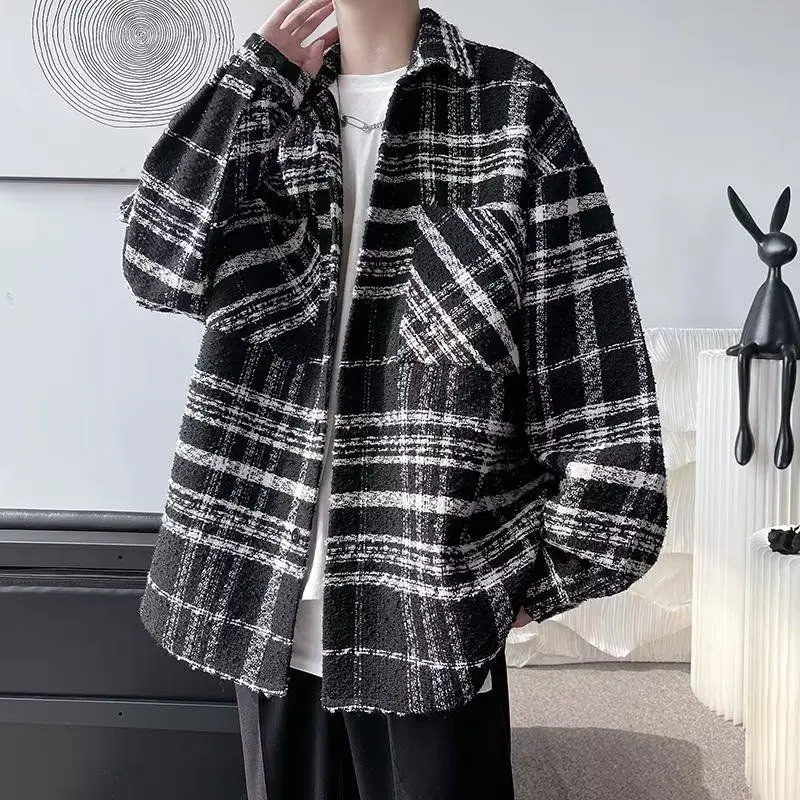 

Casual Spring Autumn Men's Jaet Loose Fit Hong Kong Sle High Street Faion Harajuku Korean Version Trendy Outerwear