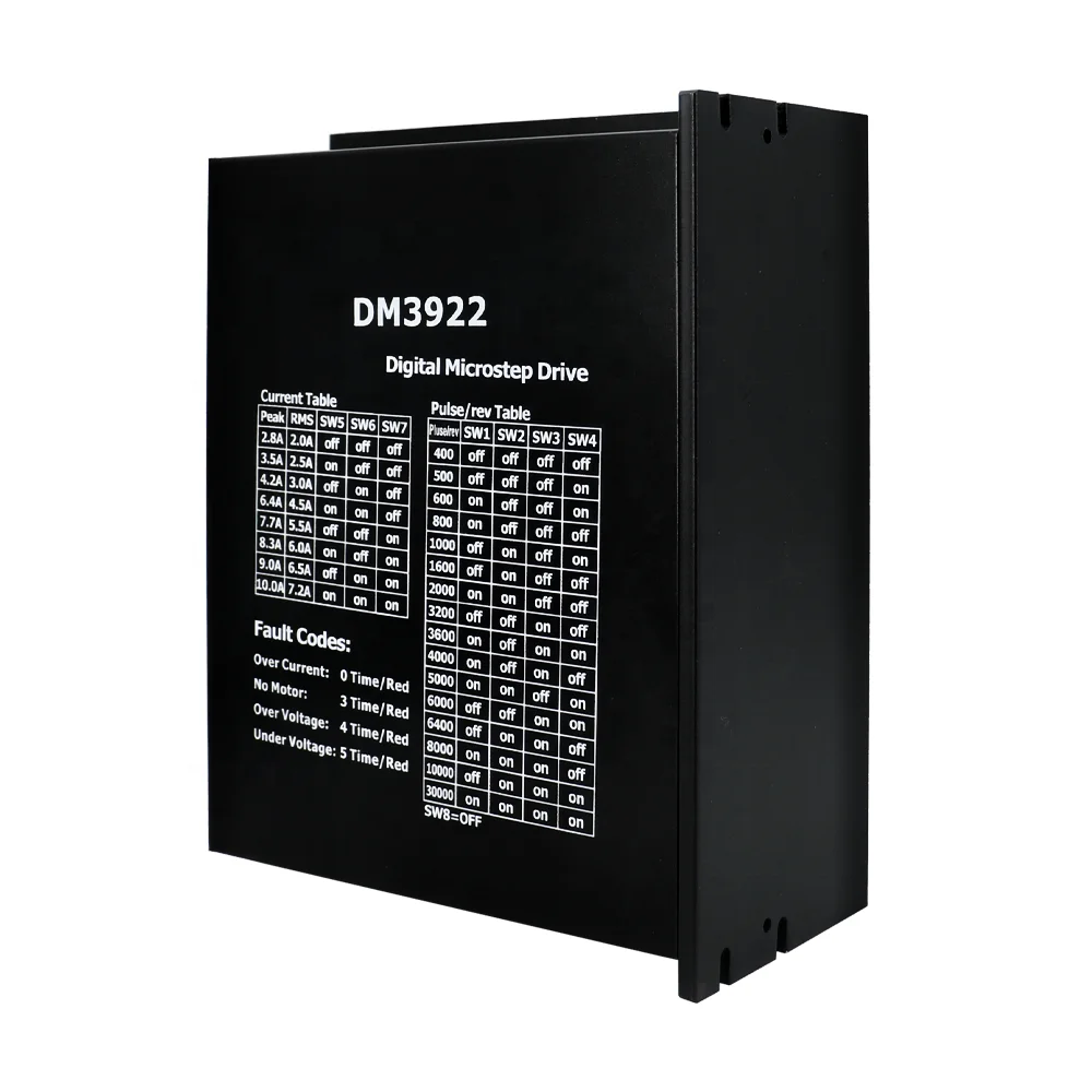 HLTNC DM3922 AC 110V～220V 10A 三相ステッピングモータードライバー、130 NEMA52ステップエンジン対応、大トルクCNCフライス盤・ルーター用