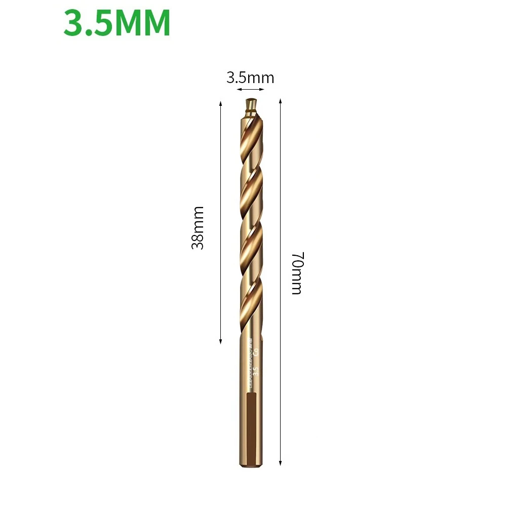 7pcs 3-6mm M35 Drill Bits Cobalt Straight Step Hole Cutter For Stainless Steel Drill Bits Length 61-92 Mm Power Tool Parts
