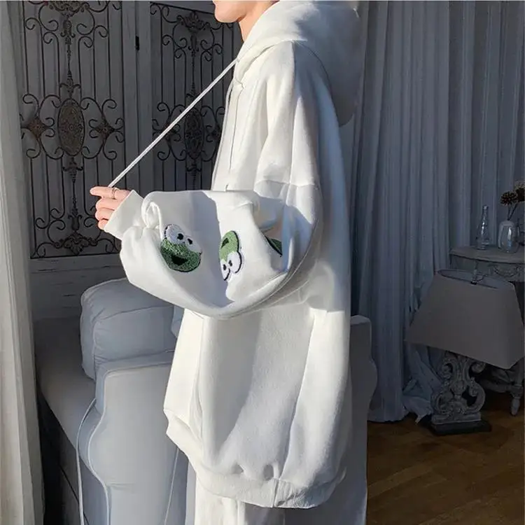 

Осенне-зимняя мужская толстовка большого размера с вышивкой, повседневная свободная кофта, дизайн 2300 Pou, хит продаж