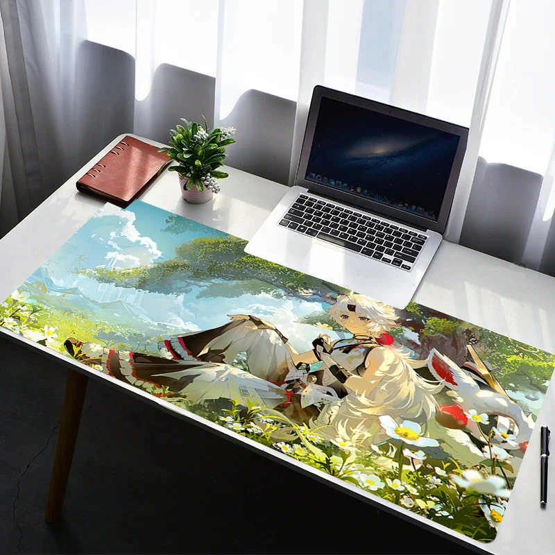 Mouse Pad Laptop Rubber Extended Desktop Mat Computer Gamer Mousepad PC Gaming Accessories Wuthering Waves Lingyang Keyboard Pad