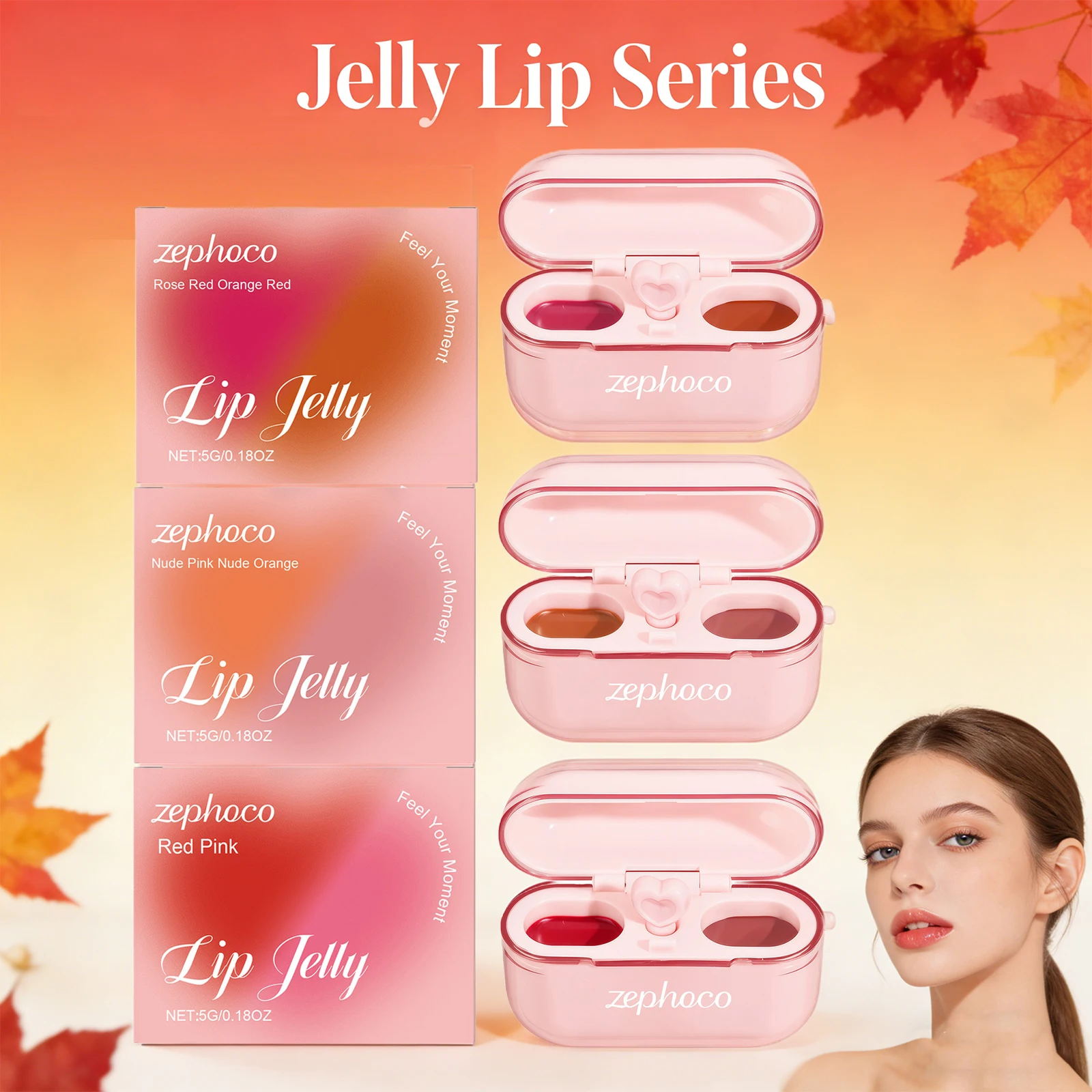 Two-Color Jelly Lip Gloss Plumping & Moisturizing Long Lasting Smooth Lip Makeup Cosmetics Shiny Lip Oil Lipstick