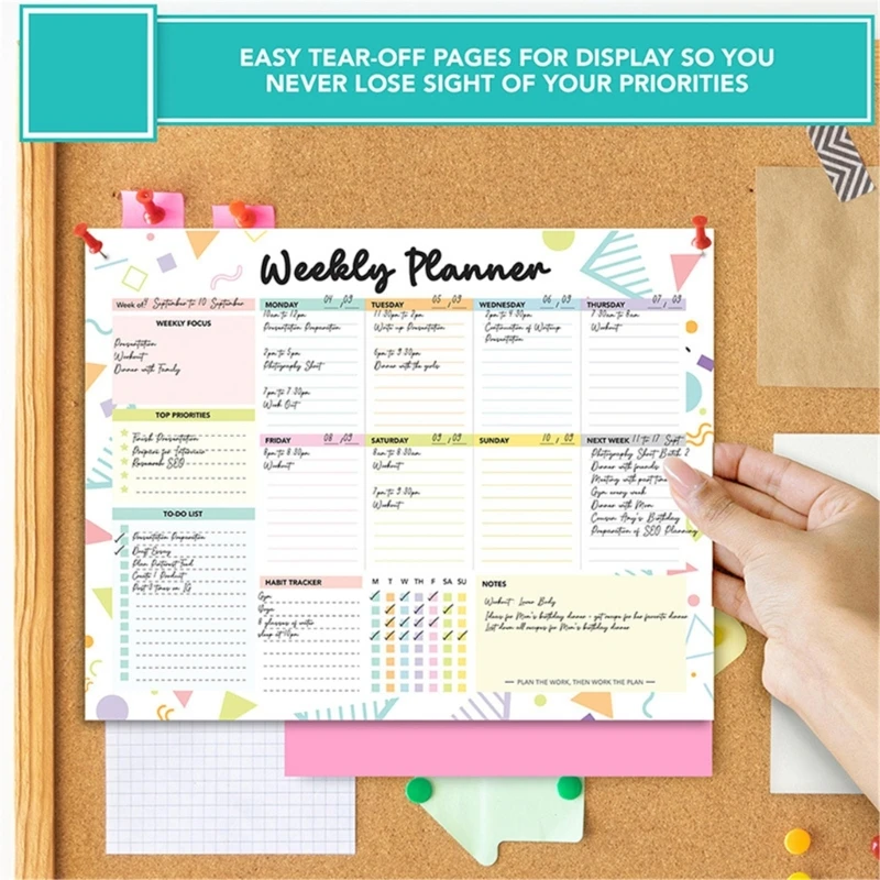 دفتر مخطط أسبوعي لتجليد الملف مخطط أكاديمي أسبوعي 52 أسبوع مجلة دفتر مخطط أسبوعي 104 صفحة غير مؤرخة