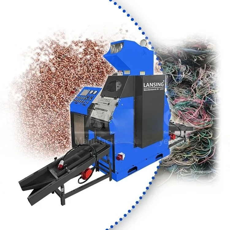LANSING Automatische Schroot Kabel Separator Machine Koperen Granulator Koperdraad Schroot Recycling Machine