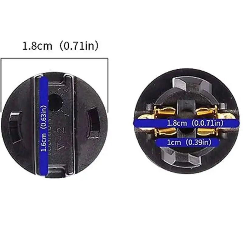 10Pcs Plug And Play Bulb Holder Sockets T10 W5W 168 192 194 Twist Lock Wedge Bases Lamp Dash