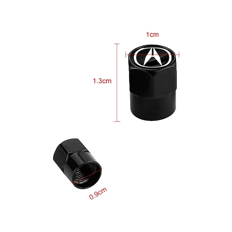 

New 4Pcs Car Wheel Tire Valve Caps Air Stem Covers Accessories For Acura RL Integra ILX TL TLX MDX RDX CL CSX RSX ZDX TSX NSX GT