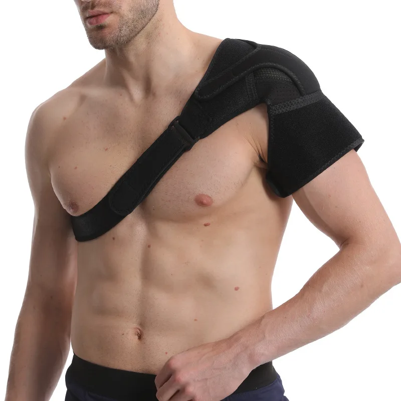 Adjustable Sports Shoulder Brace With Left/Right Universal Strap- Sports Support And Single Shoulder Compression