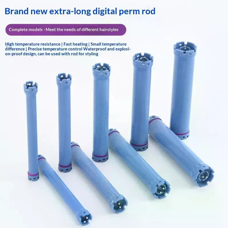 140mm 24V Digital Hair Hot Perm Rods Electric Heated Curlers Bars Rollers Wavy Hair Salon Barber Curling Spiral Styling Tools