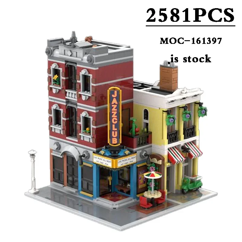 MOC-Street View Club Alternative Building Set 10312 MOC-161397 Building Block Toys 2581 Pieces Assembly DIY Toy Birthday Gift