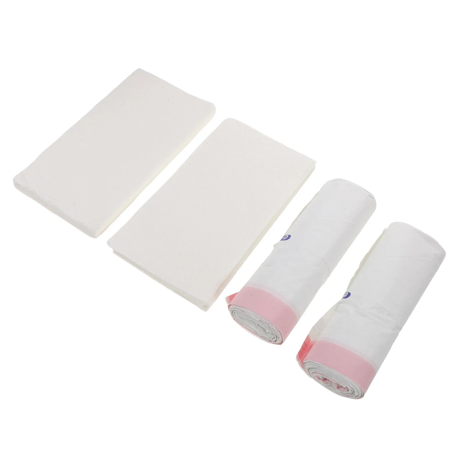 1Set Bedside Toilet Commode Bags with 40 Absorbent Pads Quick-Absorbing Odor-Blocking Disposable Liners for Elderly Portable