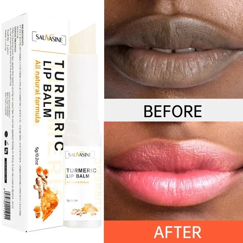 

Turmeric Remove Dark Lip Balm Lighten Melanin Exfoliating Clean Moisturizer Moisturizing Brighten Repair Makeup Beauty Health