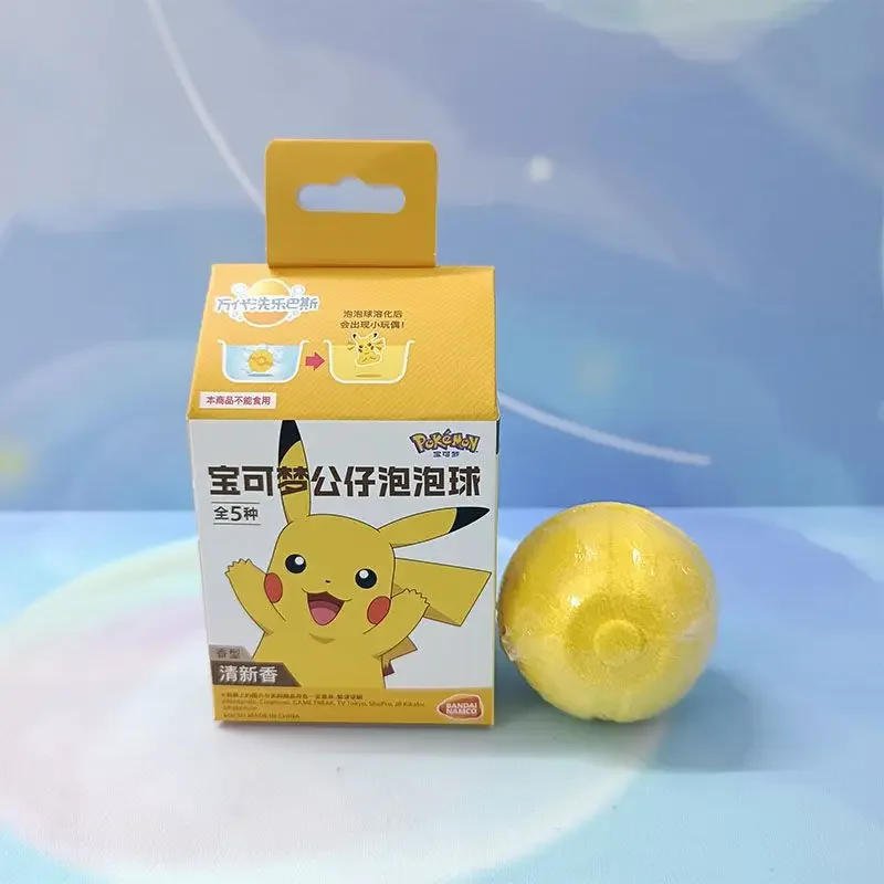 Bandai Pokemon Pikachu Charmander Squirtle Bulbasaur Eevee Doll Bubble Ball Anime Figure Bath Foaming Cute Children's Toys Bath