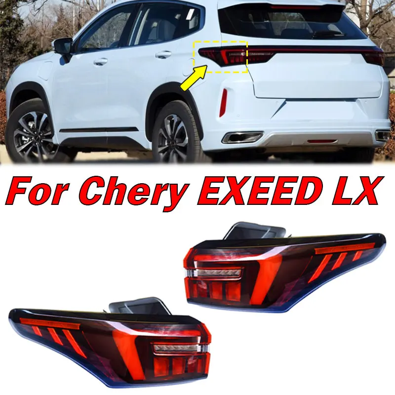 

Car Accessories For Chery EXEED LX Rear Bumper Outer Taillight Brake Light Signal Lamp Fog Light Driving Lamp Taillight Assembly