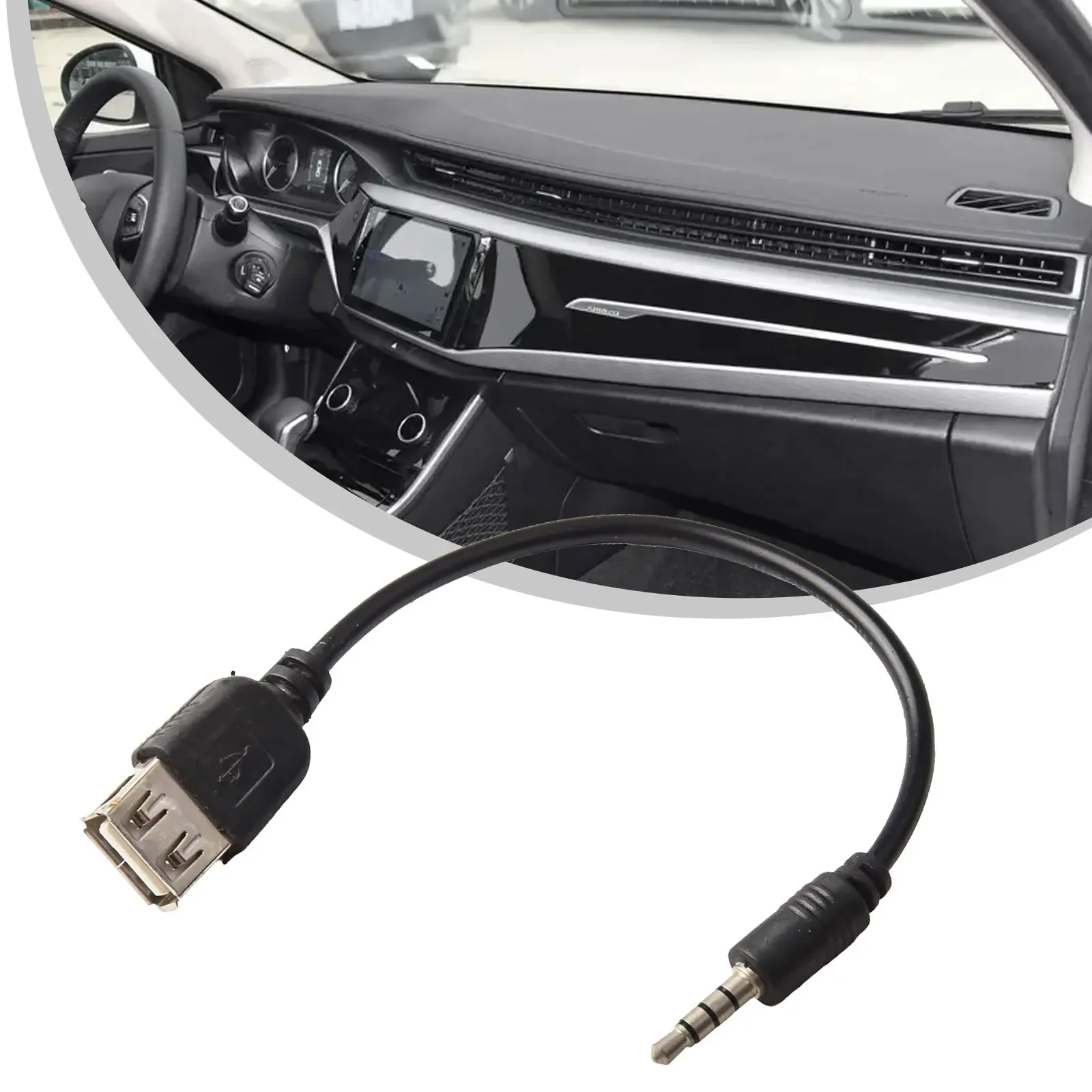 Convenient and Practical USB 2 0 Type A Female to 3 5mm Male Audio AUX Converter Cable Easy to Use ABS Material