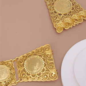 Golden Coloe Oco-Para Outside Design Bride Corps Aktueller Quadratkanal Belt Gürtel 8 Hauptverkaufsgold Hochzeitsgürtel - №3