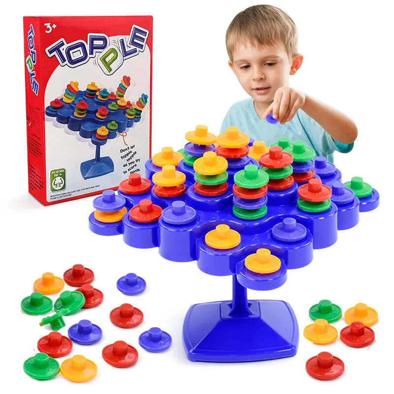 ﻿ Balance Tree Toys Educational Parent-child Interaction Tabletop Game Toy Stacking Building Blocks Montessori Balancing Board