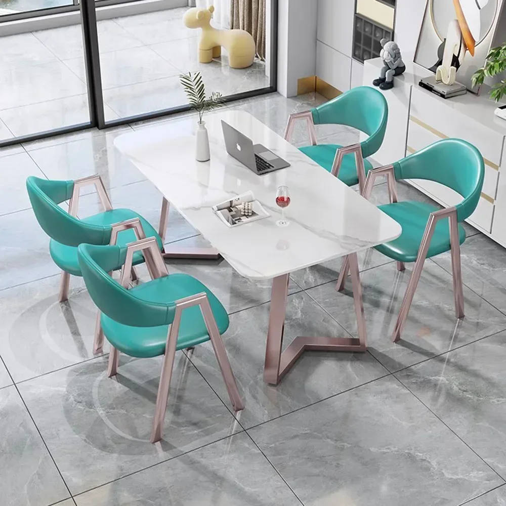 

Minimalist Modern Dining Table Mental Legs Nordic Accent Balcony Dining Tables Centerpiece Low Lying Mobilador Outdoor Furniture