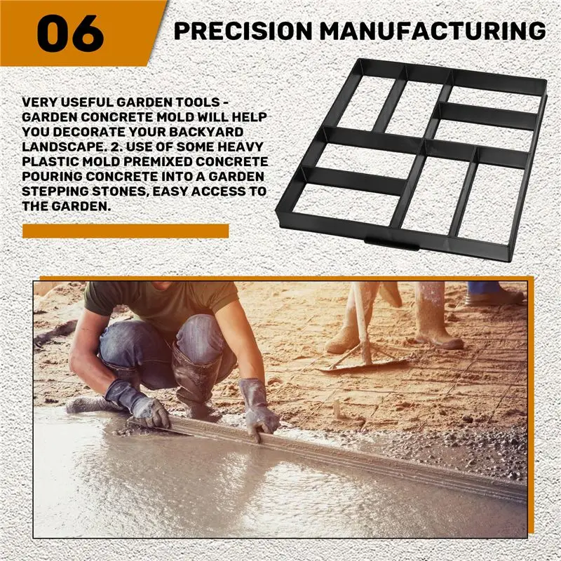 CYCLI-Garden Diy Manual Mold Trail Road Paving Cement Concrete Mold Manufacturer Path Pavement Stone Brick Mold