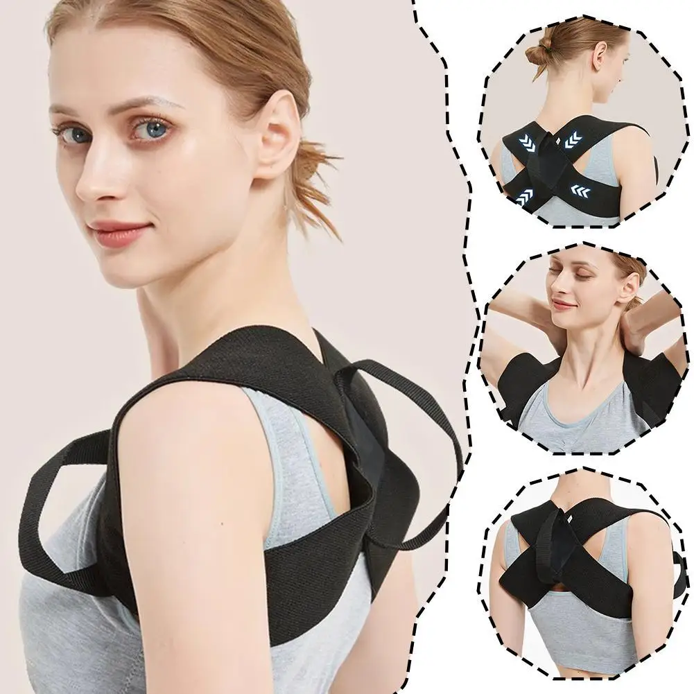 

M Invisible Back Posture Corrector Trainer Adjustable Shoulder Brace Straight Holder Clavicle Support For Men Women 2024