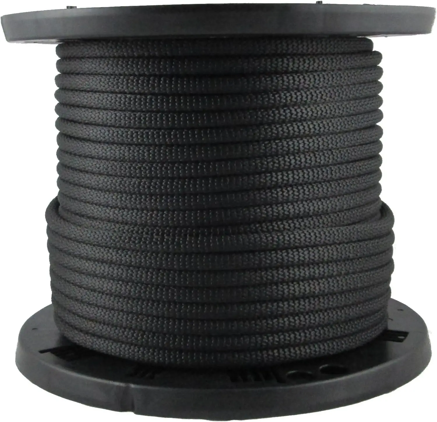 

3/8 Inch Black Polyester Rope - 250 Ft Spool, High Strength, UV Resistant for Indoor Outdoor Use