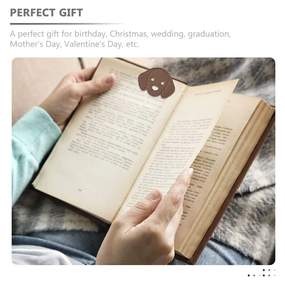 

PU Dog Bookmark Animal Page Marker Reading Accessory Gift for Book Lovers Book Mark Bookmark