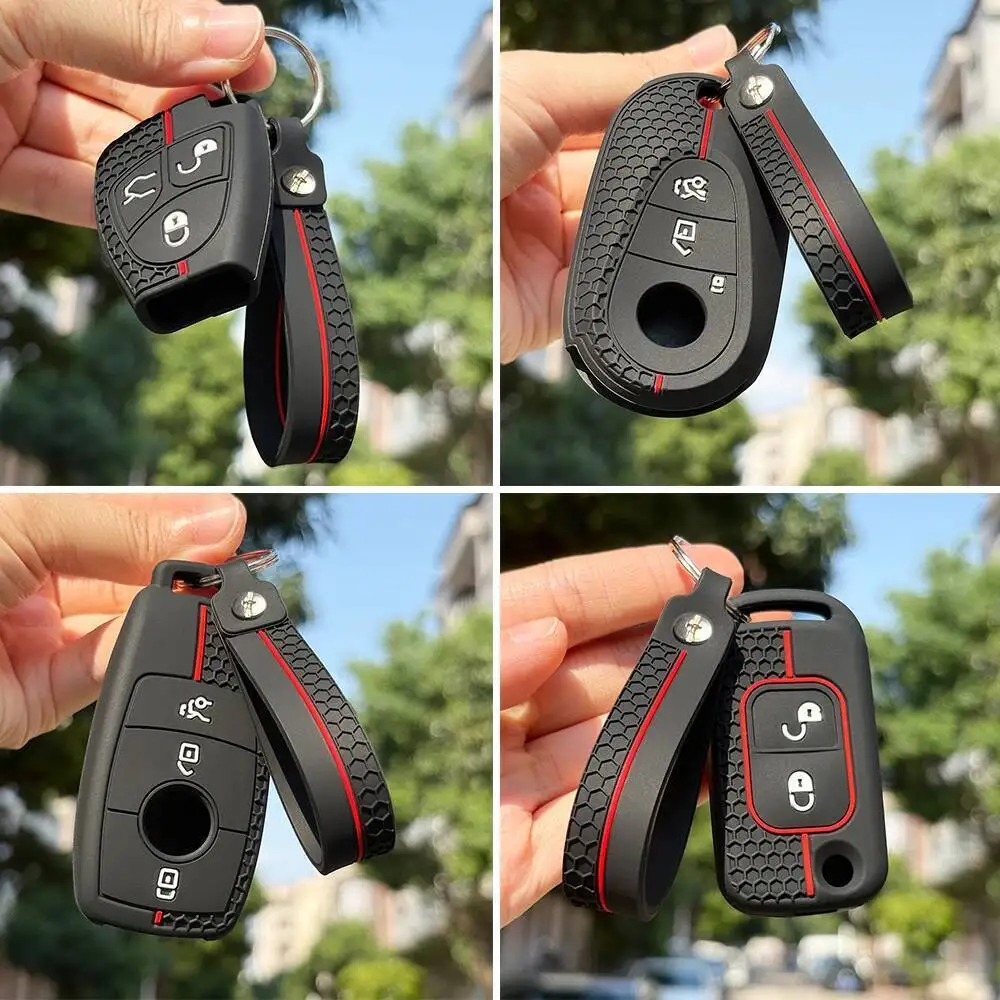 Keychain For Mercedes-Benz W210 W176 W204 W205 W211 W177 W206 W176 W219 W208 W203 W245 Car Remote Key Case Keychain Cover Shell