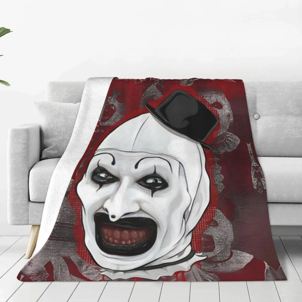 Custom T-Terrifiers Horror Movie Blankets Warm Flannel Throw Blanket for Bedding Couch Quilt