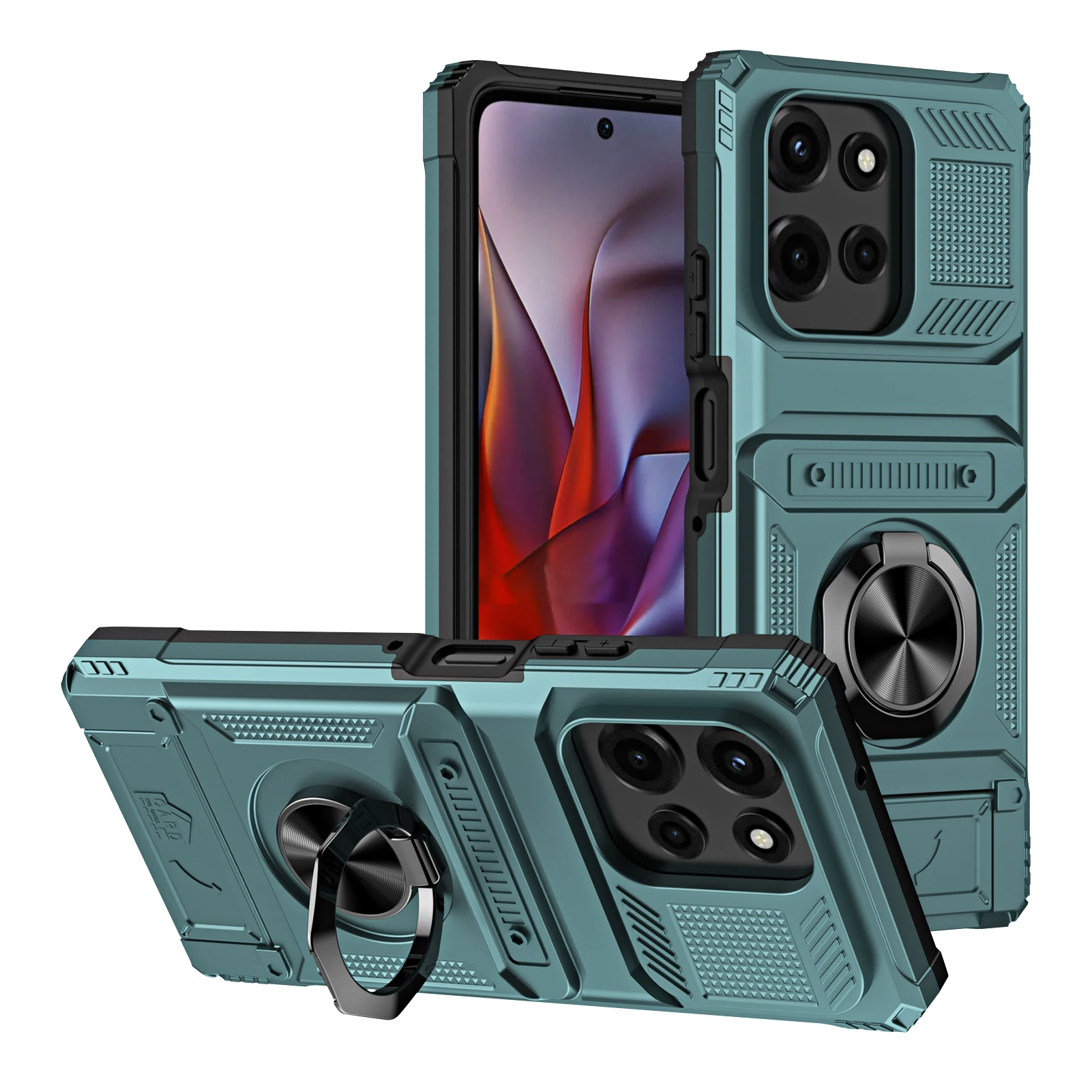 Für Moto G 5G 2025 Handy-Kartenhülle, Robuste Stoßfeste Brieftaschenhülle mit Kartenhalter für Motorola G 2025 Handycover – Detail 2