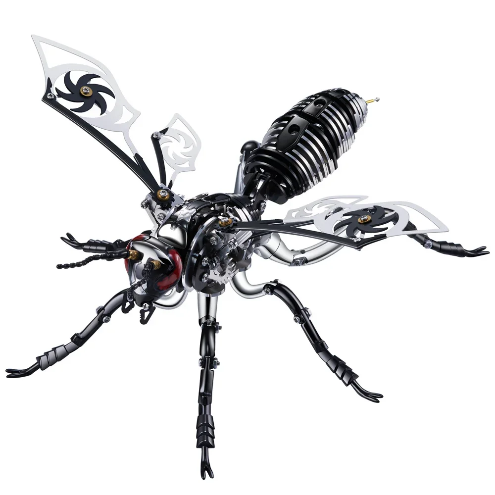 DIY Large Wasp Metal Animal Assembly Toy 3D Puzzle Mechanical Insects Model for Boy Kids Adults Gift view 4