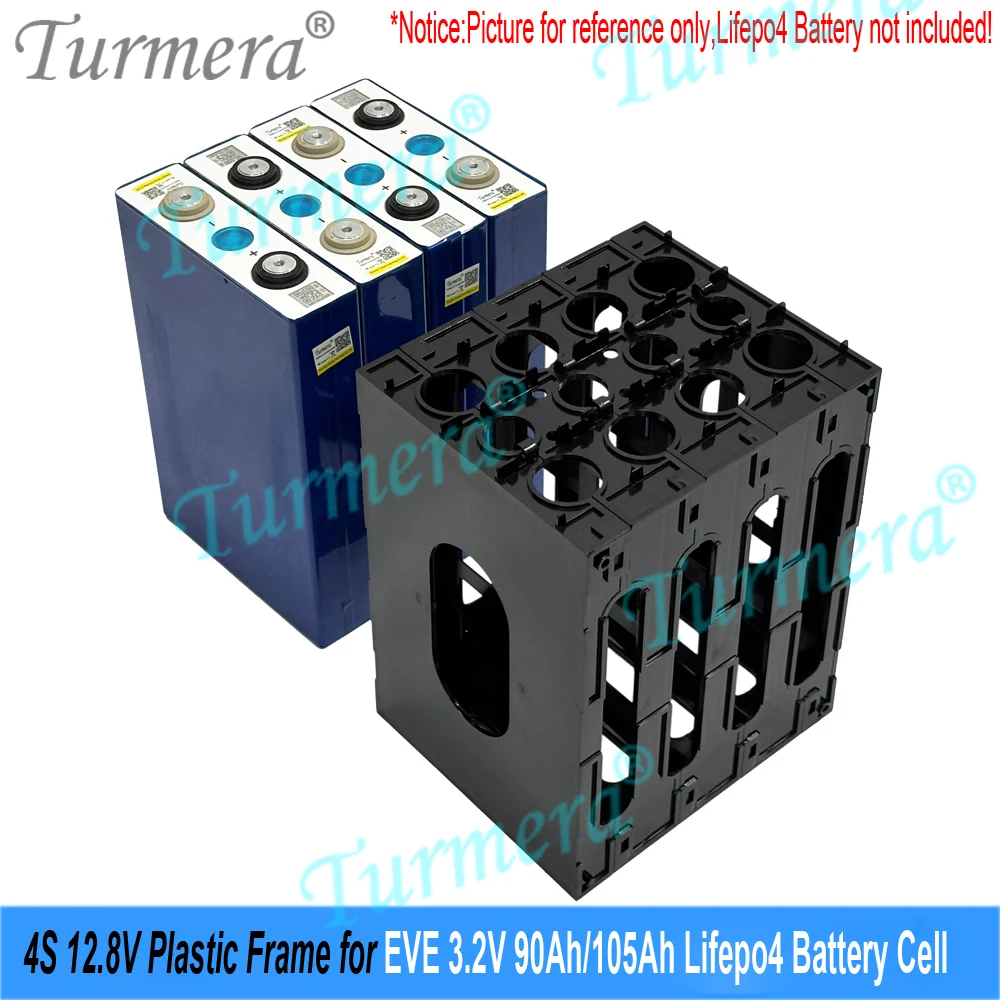 2025 New 12V Battery Frame for CATL EVE 280Ah 304Ah 320Ah 105Ah Lifepo4 Cells Flame-Retardant ABS PC Plastic Holder with Latches